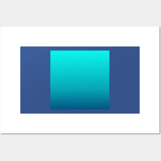 preppy summer beach chic abstract teal blue turquoise ombre Posters and Art